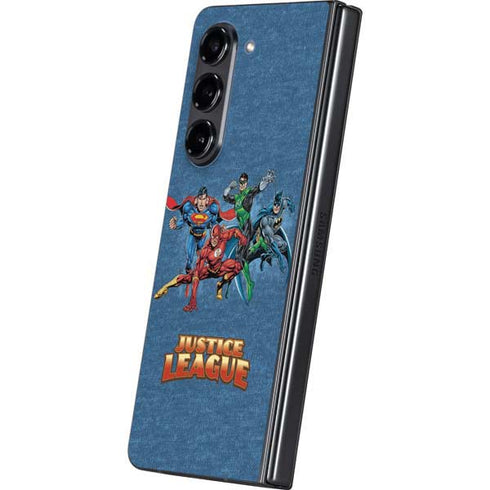 Justice League Action Pose Charcaters Galaxy Z Fold5 5G Skin